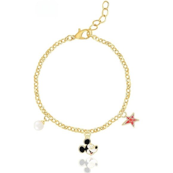 Disney 100 Womens Mickey Charm Bracelet 6.5" Official License  LE Bracelet - Picture 3 of 6